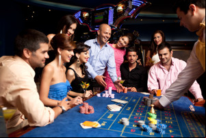 People playing at a casino